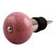 Pink Crackle Ceramic Wine Stopper
